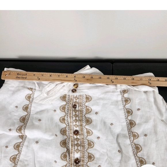 Johnny Was Linen Tasya A-Line Embroidered Skirt - Picture 8 of 12